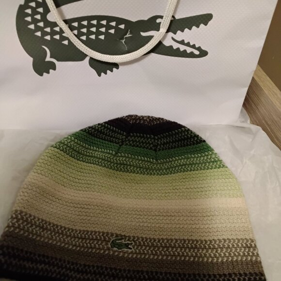 Lacosta original man dark blue sweater and hat  new not worn designer - Picture 4 of 5